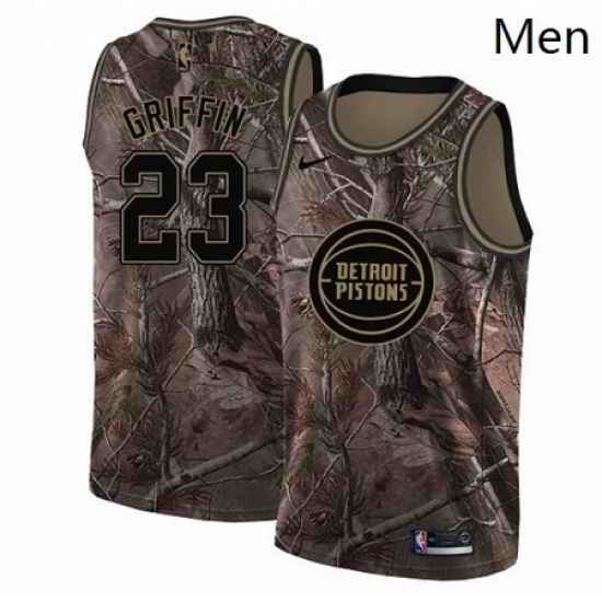 Mens Nike Detroit Pistons 23 Blake Griffin Swingman Camo Realtree Collection NBA Jersey